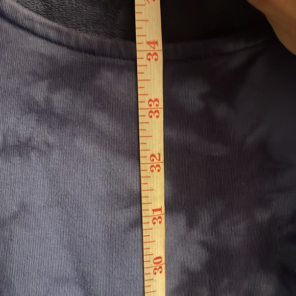 Denim & Co. French Terry Crystal Tie-Dye T-Shirt Dress Navy XL EUC - Picture 4 of 5